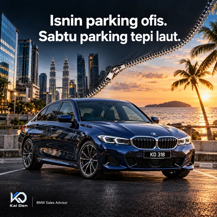 Iklan BMW: zip gergasi buka bandar KL kepada pantai