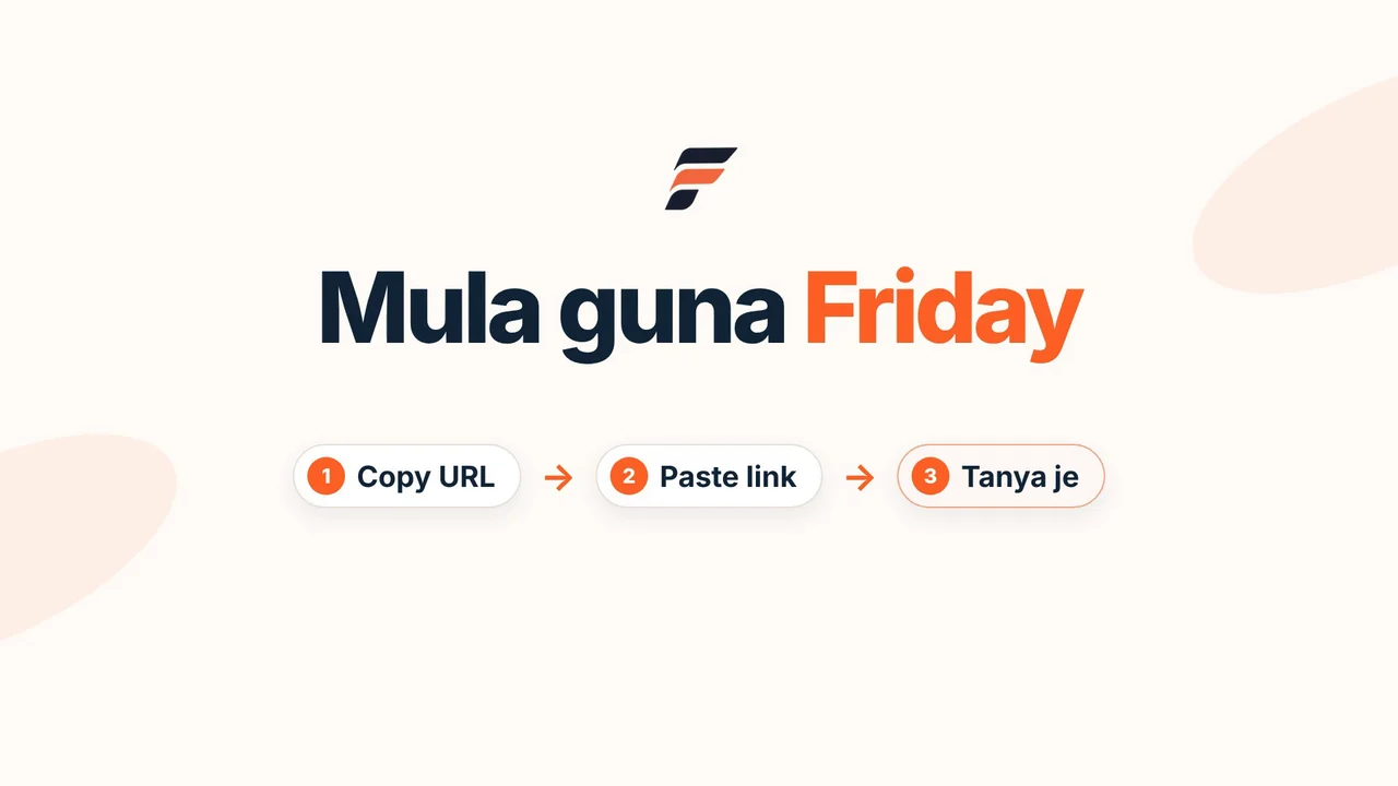 Mula guna Friday: Copy URL, paste link, tanya je